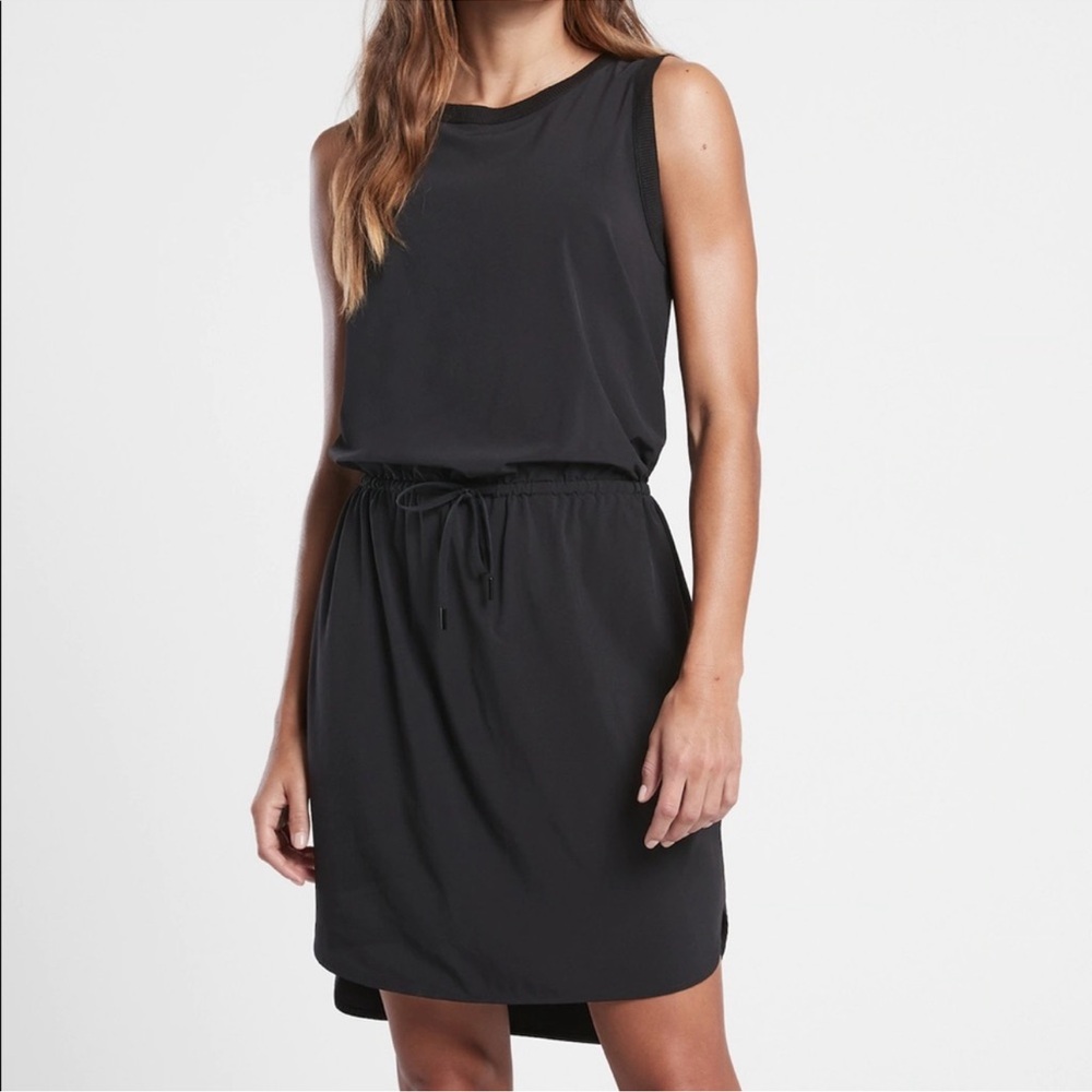 Athleta Black Sleeveless Sheath Mini Dress